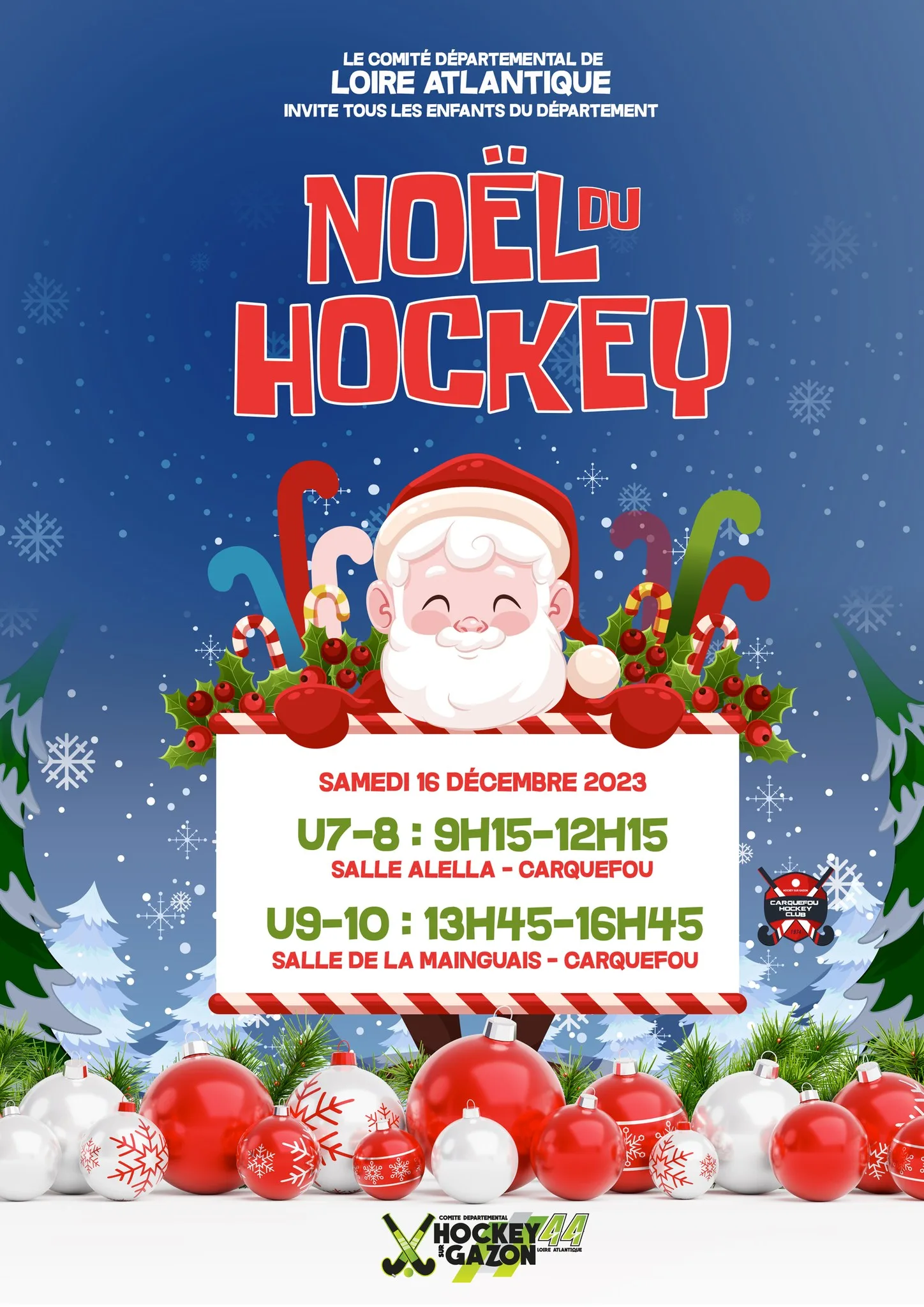 Affiche CD 44 - Noel du Hockey - CHC Salle hockey